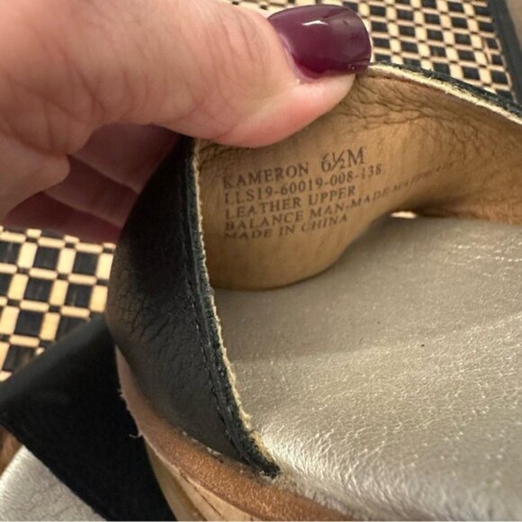 Lucca Lane Black Kameron Platform Wedge Sandals Ankle Strap Size 6.5 - Picture 9 of 11